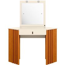 Penteadeira Camarim Ripada Púrpura Com Espelho Mdp Cinamomo Off White