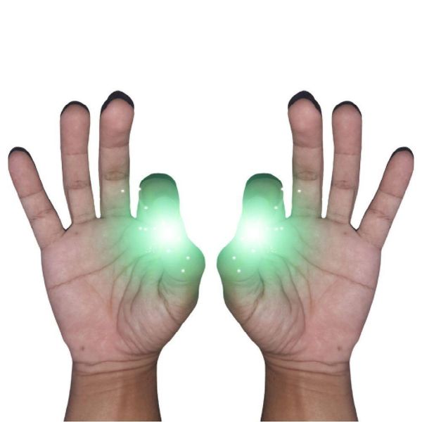 Dedos Mágicos Luminoso, D Lite Dlight Lightup Escolhe A Sua Cor Master Cor Verde
