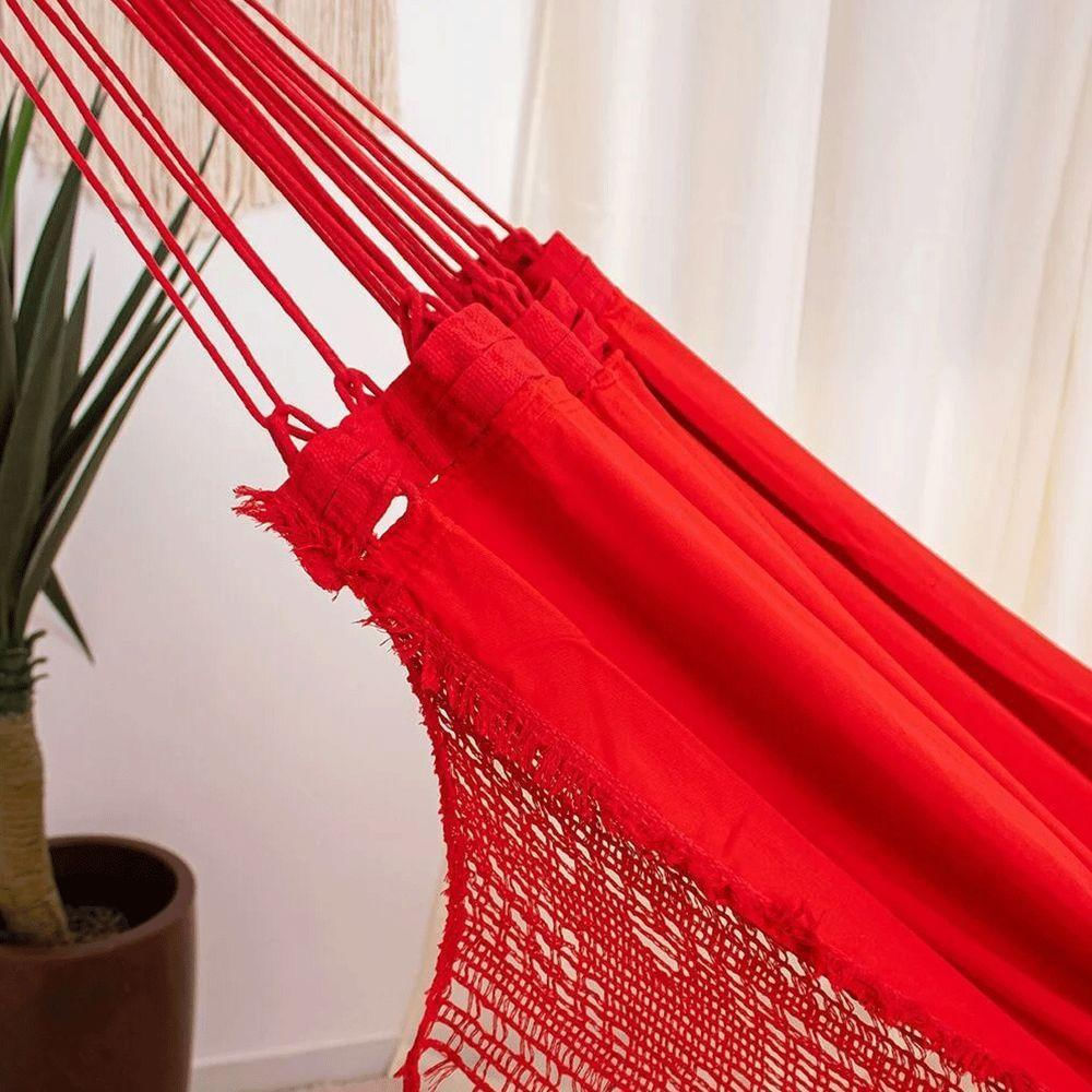 Rede De Dormir Casal Sol A Sol Vermelha