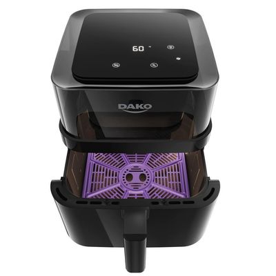 Fritadeira Air Fryer Dako Digital Com 6 Litros E Visor 360° 4 Em 1 110V