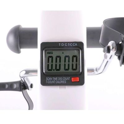 Mini Bicicleta Ergométrica Lorben Branca Fisioterapia Reabilitação Com Monitor Digital Gt380-w