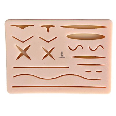 Pele Artificial Silicone Lorben Para Treinamento Simulação De Sutura Com 3 Camadas Gt6107