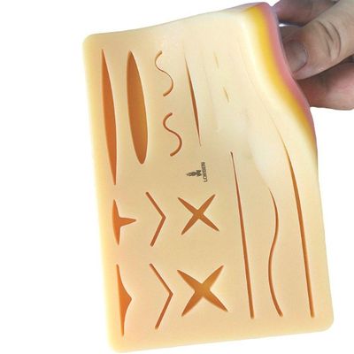Pele Artificial Silicone Lorben Para Treinamento Simulação De Sutura Com 3 Camadas Gt6107