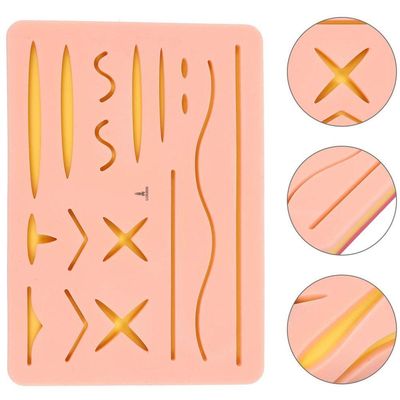 Pele Artificial Silicone Lorben Para Treinamento Simulação De Sutura Com 3 Camadas Gt6107