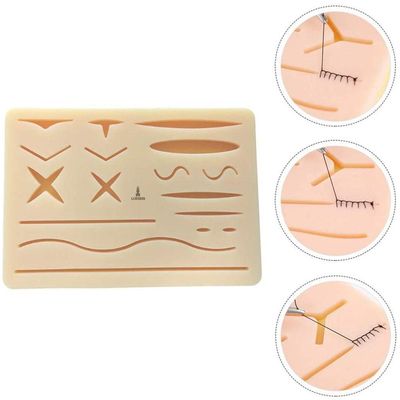 Pele Artificial Silicone Lorben Para Treinamento Simulação De Sutura Com 3 Camadas Gt6107