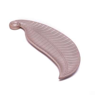 Bandeja Decorativa De Madeira Folha Rose 2X35X13cm