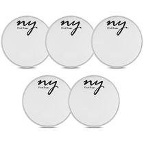 Kit 5 Peles Porosas para Bateria 22" Branca New York