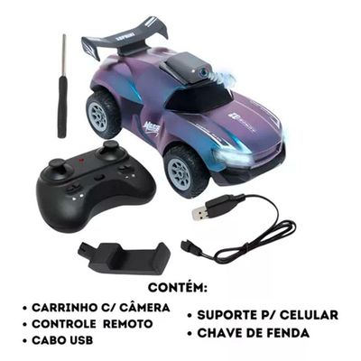 Carrinho Controle Remoto Com Câmera Wifi Carro Recarregável Gradiente