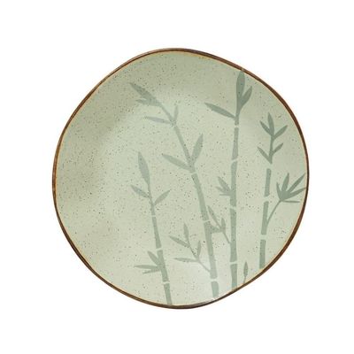 Conjunto 6 Pratos Fundo 22,5 Cm Ryo Bambu Porcelana Oxford