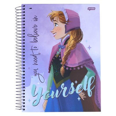 Caderno Capa Dura Universitário Frozen 10 Matérias 160 Folhas Jandaia