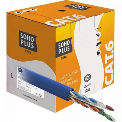 Cabo De Rede Azul Cat.6 Cmx Cx 305M Furukawa Sohoplus - Cx /