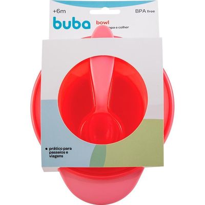 Bowl Com Tampa E Colher Rosa