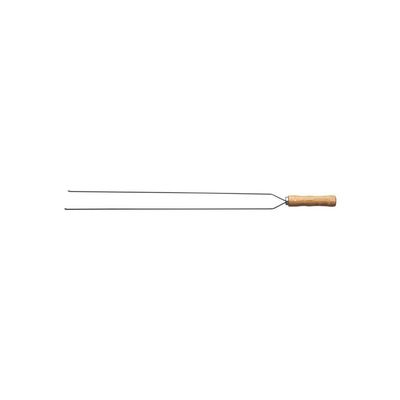 Espeto Duplo Para Churrasco Com Lâmina Inox 65 Cm