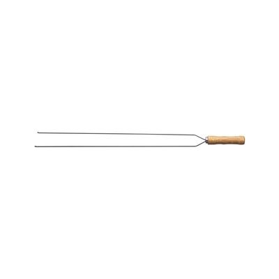 Espeto Duplo Para Churrasco Com Lâmina Inox 75 Cm