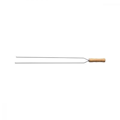 Espeto Duplo Para Churrasco Com Lâmina Inox 75 Cm