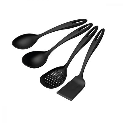 Jogo De Utensílios Tramontina Ability Em Nylon Preto 4 Peças