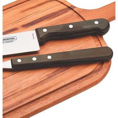 Jogo Para Churrasco Inox 3 Pçs Polywood Tramontina