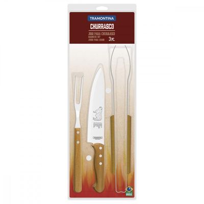 Jogo Para Churrasco Tramontina Natural 3 Peças