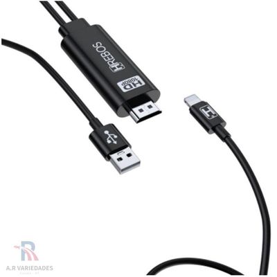 Adaptador Usb-C Hdmi Hdtv Hs Cabo Para Iphone Celular Usb
