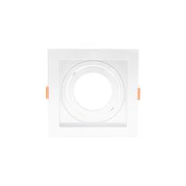 Spot De Embutir Recuado Blumenau Clean Para Lâmpada Par 20 E27 Quadrado Bivolt Branco