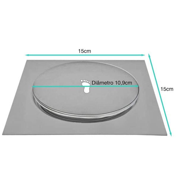 Ralo Click Inteligente Lorben Para Banheiro 15cm Aço Inox Gt6253-15