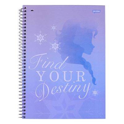 Caderno Capa Dura Universitário Frozen 1 Matéria 80 Folhas Jandaia