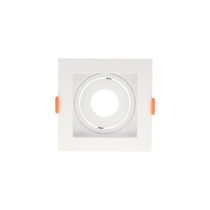 Spot De Embutir Recuado Blumenau Clean Para Lâmpada Mr11 Gu10 Quadrado Bivolt Branco