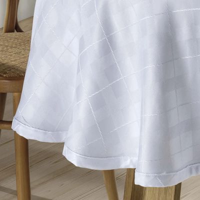 Toalha Mesa Redonda Döhler Requinte II Branco 4 Lugares