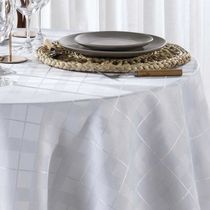 Toalha Mesa Redonda Döhler Requinte II Branco 4 Lugares