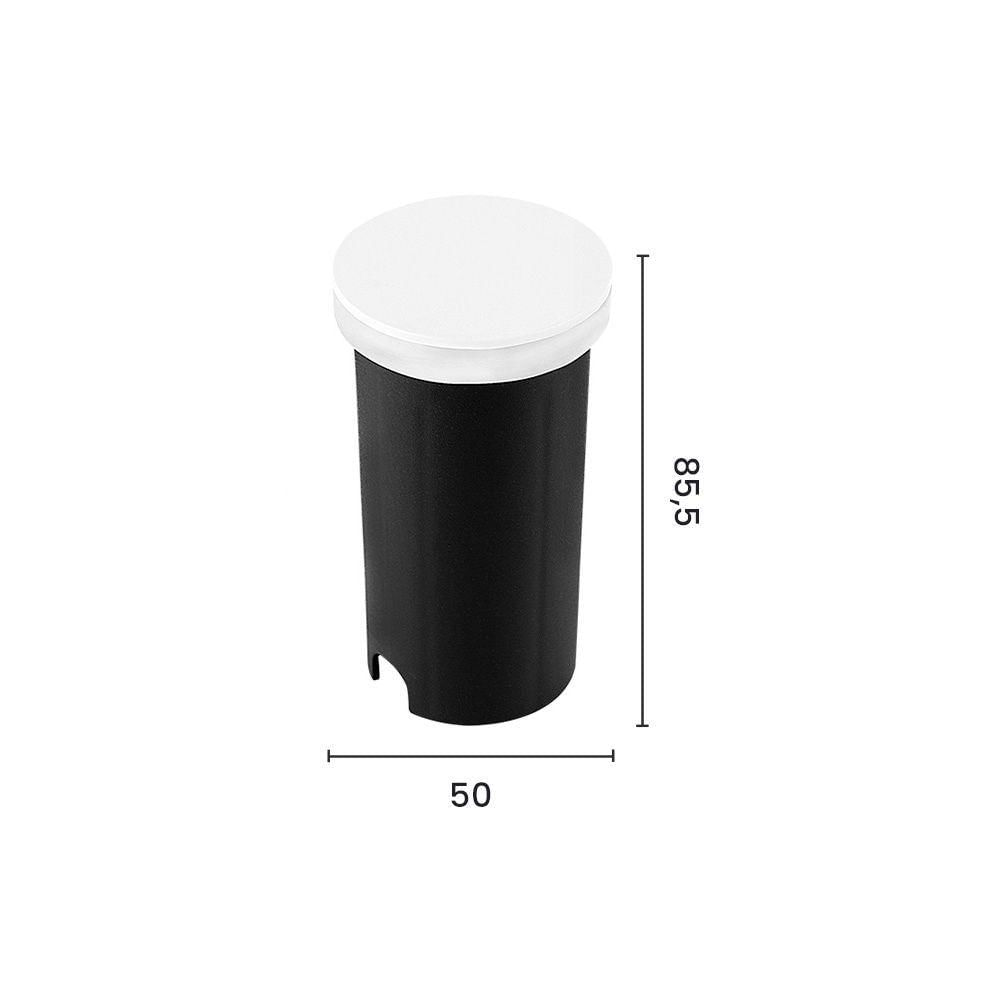 Balizador Astraled Wezen Redondo De Embutir Led 1w Bivolt Branco 3000k Luz Amarela Bl-6716