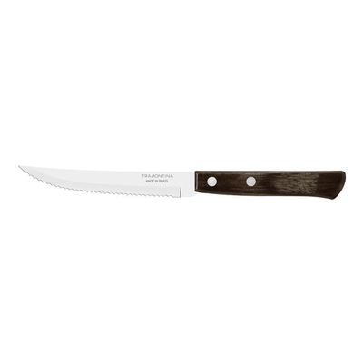 Faca De Churrasco Tramontina Polywood Inox Cabo Castanho