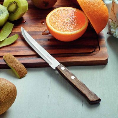 Faca De Churrasco Tramontina Polywood Inox Cabo Castanho