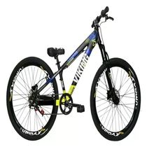 Vikingx Tuff 25 Preto Amarelo Whelling Single Freio Hidraulico Vmaxx Liso Com Suspenão Mecanica