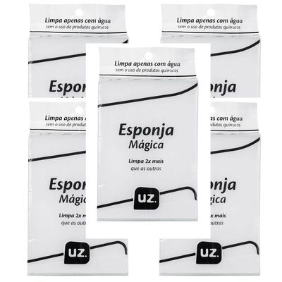 Kit 5 Esponja Mágica Bucha Espuma Tira Mancha Limpa Tudo