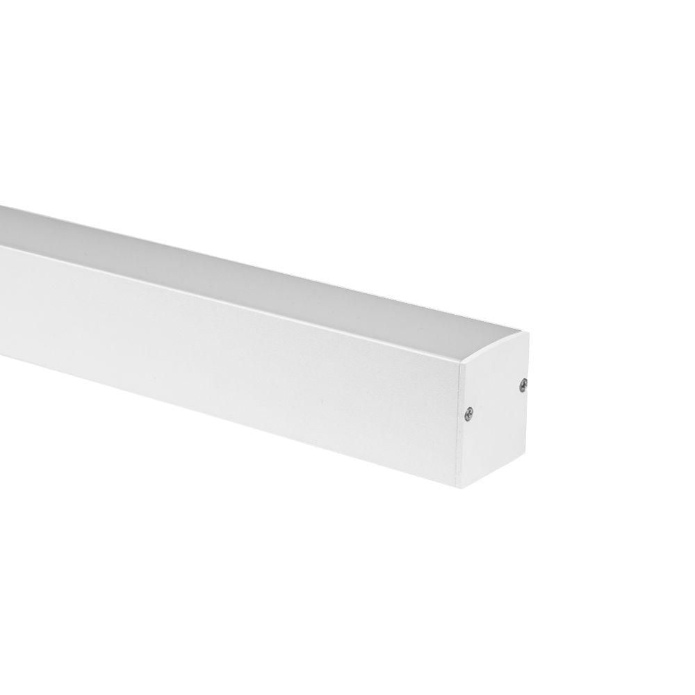 Perfil De Sobrepor Para Fita Led Blumenau Line Easy 35mm Com 3 Metros Branco Fosco
