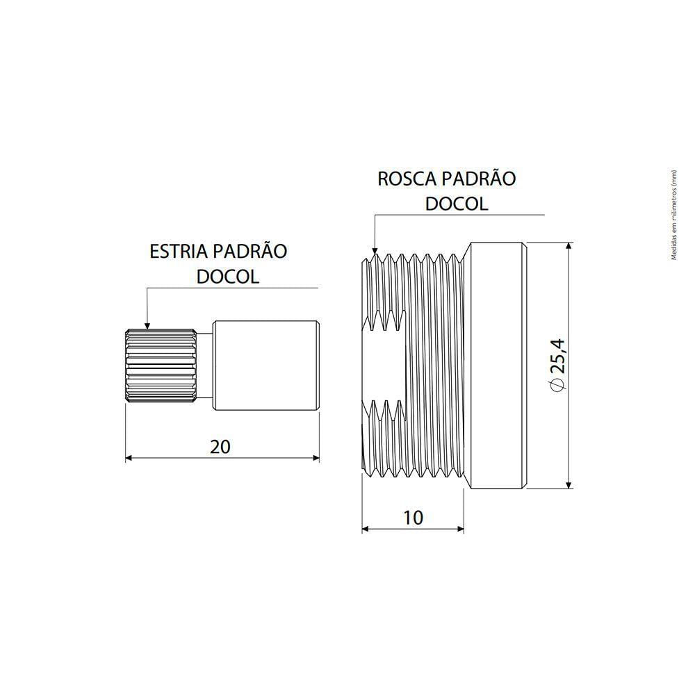 Prolongador Para Registro Padrão Docol Blukit Bruto