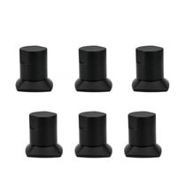 Kit 06 Und Acabamento De Registro Preto Encaixe Padrão Deca Docol 1.2 E 3.4 Docol