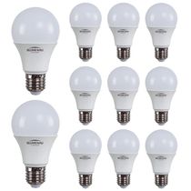 Kit 10 Lâmpadas Led Bulbo A60 15w E27 Bivolt 6500k Frio
