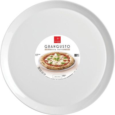 Bormioli Rocco Grangusto Prato Pizza 2X33X33Cm Vidro Temperado Branco