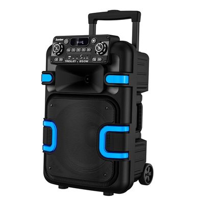 Caixa de Som Acústica Bluetooth Trolley 850W Boomber Preta