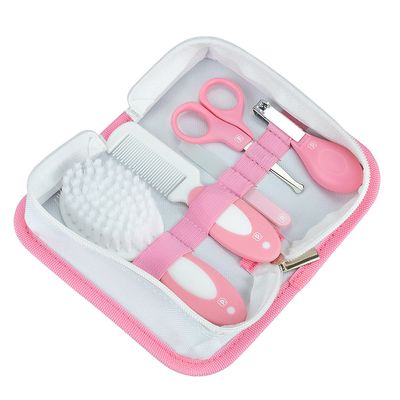 Kit Higiene Para Bebê 5 Pçs C/ Nécessaire Rosa - Pimpolho Rosa
