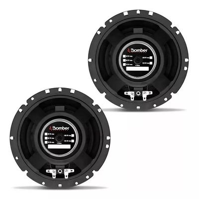 Par de Alto Falantes 6" 100W Bbr Bomber Preta