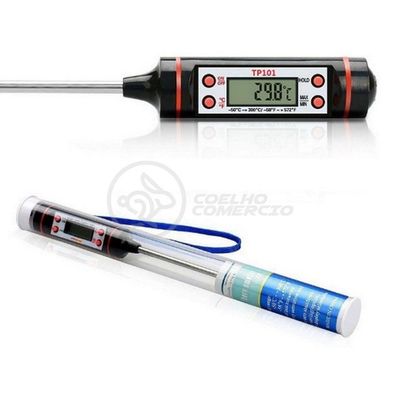 Termômetro Culinário Cozinha Digital Mede -50ºc A +300ºc