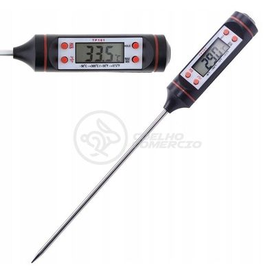 Termômetro Culinário Cozinha Digital Mede -50ºc A +300ºc