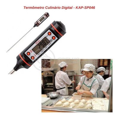 Termômetro Culinário Cozinha Digital Mede -50ºc A +300ºc