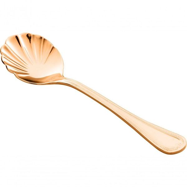 Colher De Aço Inox P/Açúcar Pvd Geneve Rose Gold