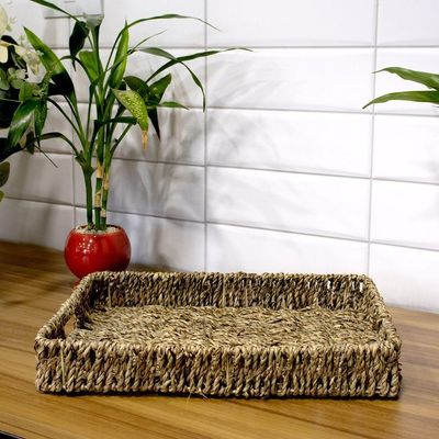 Bandeja De Palha Retangular 6x36x38 Cm