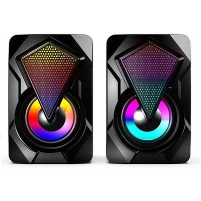 Caixa De Som Portatil Led Usb P2