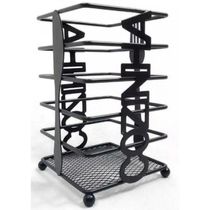 Porta Talher Escorredor Quadrado Aramado Preto Wellhome
