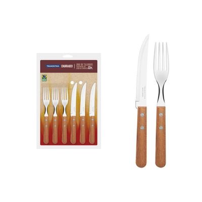 Jogo de Talheres Tramontina Churrasco Natural 12 Peças